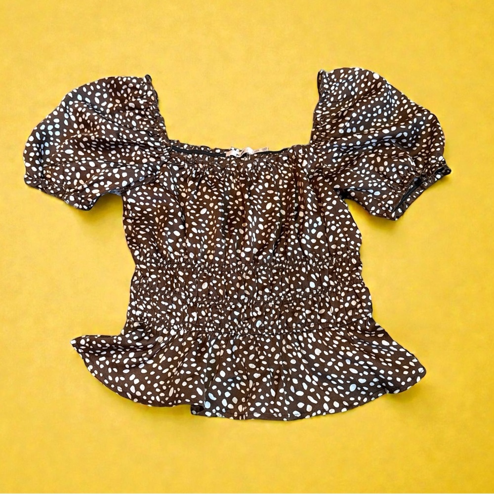 Brown Polka Dot Women's Top  NWT (Small)
